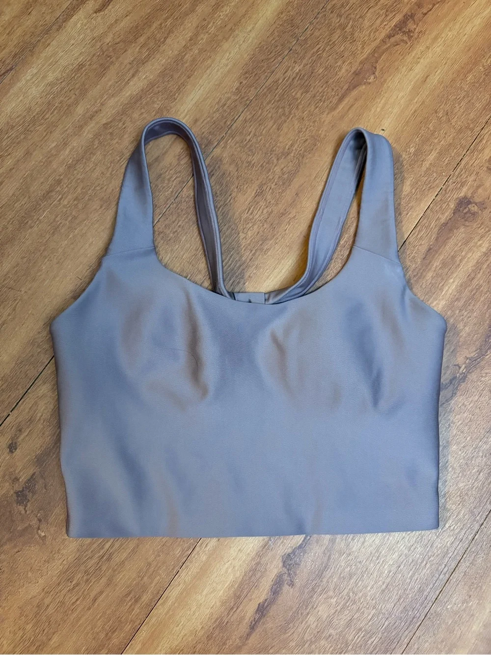ALO Yoga Taupe Longline Scoop-Back Sports Bra